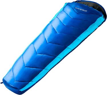 Сплячий мішок Black Crevice Alaska 250 I - для кемпінгу та активного відпочинку. Атмосвітний, водонепроникний, довжиною 215 см, синій.