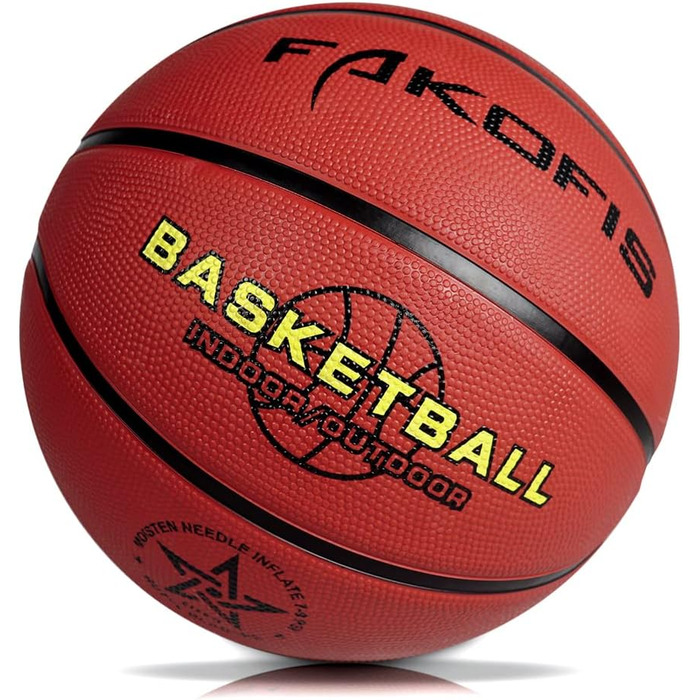 Баскетбольні м'ячі FAKOFIS: розміри 3, 5, 7, для вулиці та залу, тренування, для дорослих та початківців