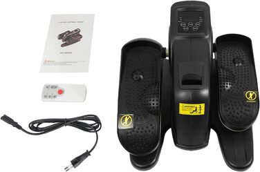 Еліптичний тренажер під стіл з пультом та дисплеєм, регульована швидкість, електричний, для дому, чорний+зелений