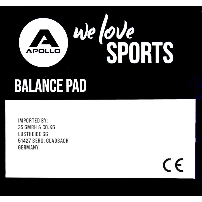 Балансувальна подушка Apollo Profi Balance-Pad антрацит для фітнесу, йоги та пілатесу, 23,5×37,5×6 см