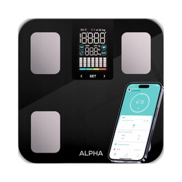 Електронні ваги для ванної Alpha — Аналітичні, з BMI та додатком українською