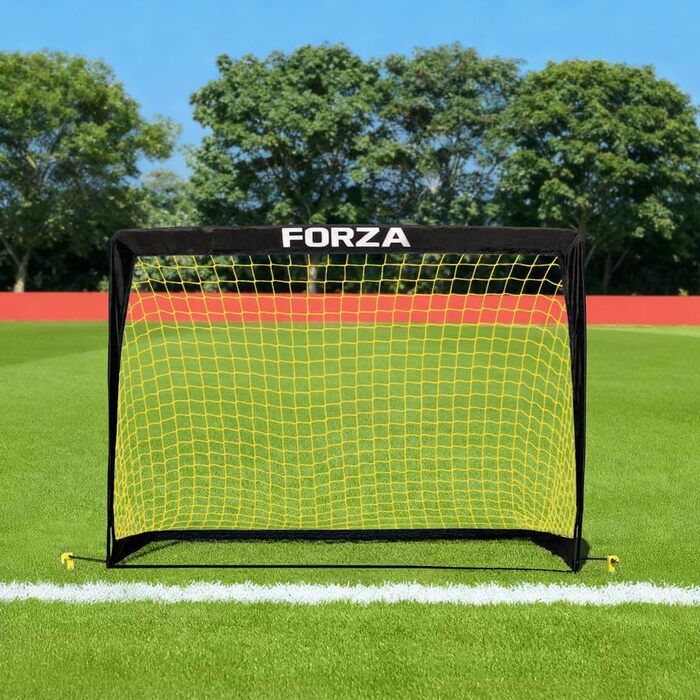 FORZA Pop-Up Ворота для футболу | Розкладні футбольні ворота для дітей та дорослих | Портативні ворота для футболу в сад та парк | Набір 1 або 2 шт. | 4 розміри | Швидкий монтаж без інструментів 0,9м x 0,6м (одна штука)