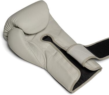 Боксерські рукавички Flow Challenge з натуральної шкіри для спарингу та тренувань, Муай Тай, кікбоксинг, ММА, бойові мистецтва, чоловічі та жіночі (Сірий, 14 oz)