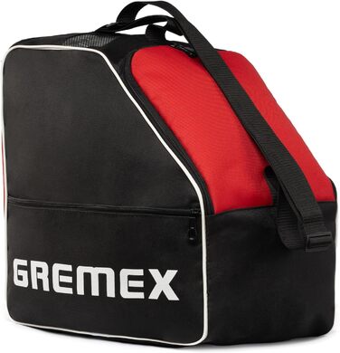 Чохол для лижних черевиків з відділенням для шолома - Водонепроникний рюкзак для лижних черевиків та шолома. Міцний, з титановими швами. Зручний для транспортування, подорожей та захисту спорядження (Чорний + Червоний)