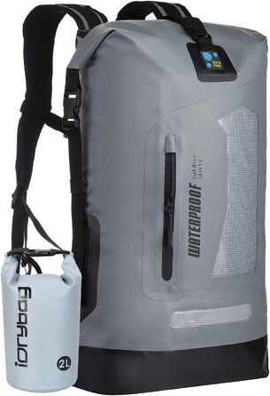 Водонепроникний рюкзак IDRYBAG Dry Bag 20L/30L/40L: для подорожей, каякінгу, сірого кольору