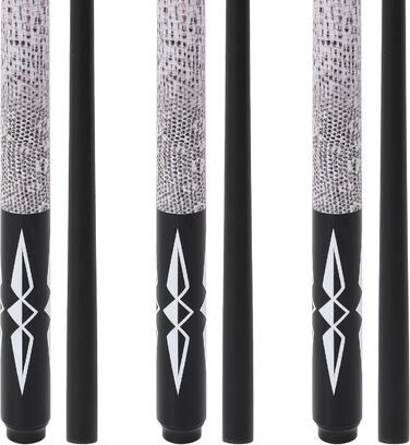 Більярдні кийки Dysdensa з фібергласу та графіту, вага 510-595 г, довжина 147 см, білі (3 шт.)