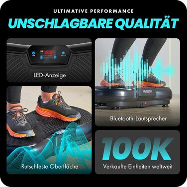 Вібраційна платформа Bluefin Fitness для тренувань всього тіла. Тренажер для дому, Slim, без Bluetooth