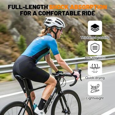 Флінтронік велоперчатки напівпальцеві для чоловіків, спортивні велоперчатки з антиковзаючою поверхнею та амортизацією, з 6 вставками, дихаючі велоперчатки для гірського велосипеда, шосе, фітнесу (M, Рожевий)