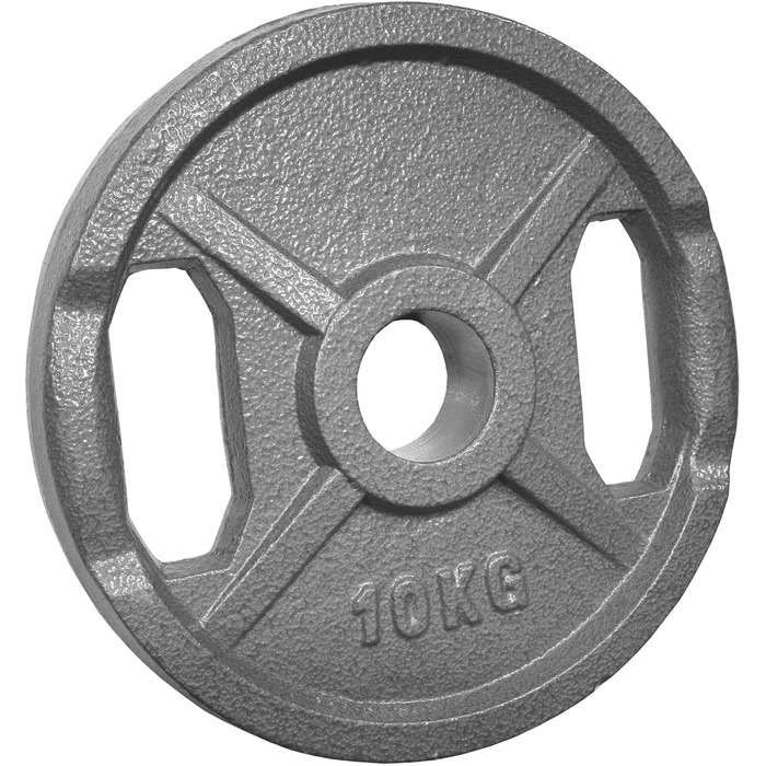 Диски для штанги POWER-XTREME, чавунні, 50 мм, з ручками, вага 0,5–40 кг, сіра студійна якість