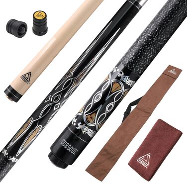 CUESOUL Більярдний кий 58 дюймів, 21oz, 13 мм, з Irish Wrap, у комплекті сумка PC011