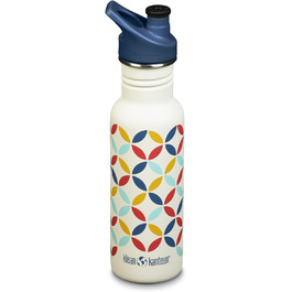 Пляшка для води Klean Kanteen Classic Narrow Retro-Punkt 532 мл, сталева, вузька горловина