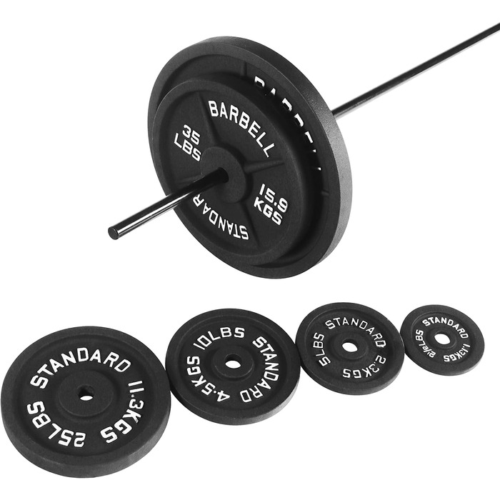 Диск Signature Fitness із чавуну для штанги, олімпійський або стандартний, різні розміри