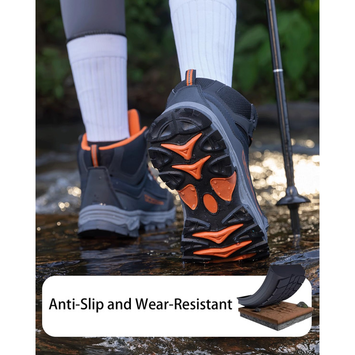 Туфлі для хайкінгу (ходьби) чоловічі/жіночі, водонепроникні, легкі, 37-46 EU, блакитні, середньої висоти