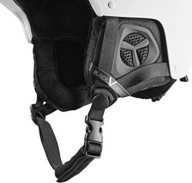 Чорний шлем для катання на лижах GERLOS I з вентиляцією, унісекс, з тримачем для маски (54-57 см)