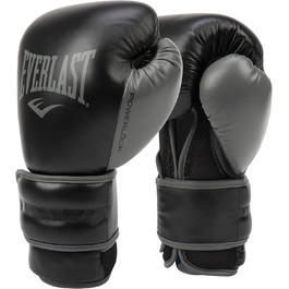 Боксерські рукавички Everlast Powerlock 2R 16oz чорні, універсальні для дорослих