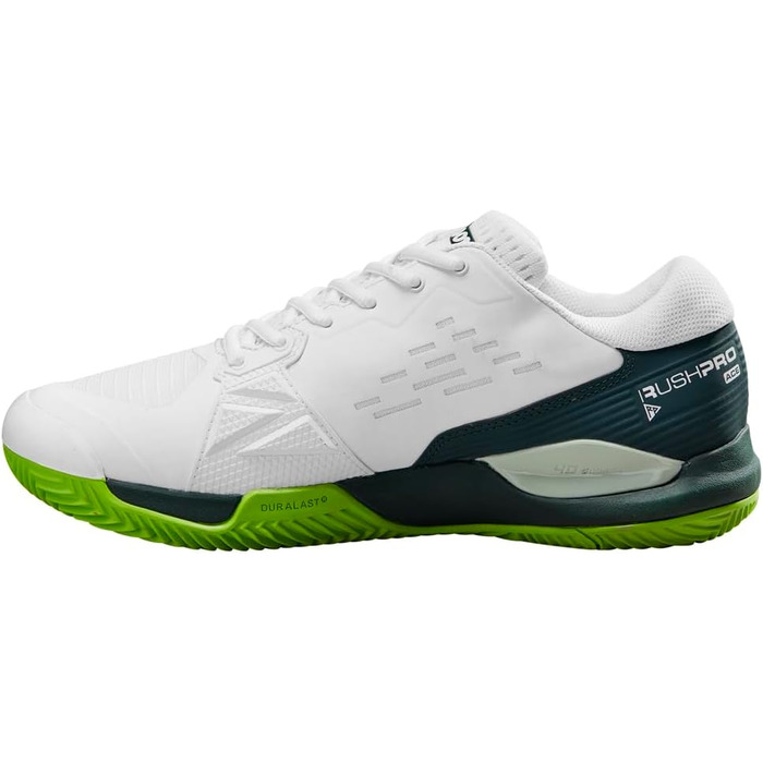 Тенісне взуття Wilson Rush Pro Ace Clay для ґрунту, розмір 47 1/3 EU, білий, Ponderosa Pine, Jasmine Green