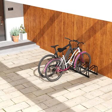 Стійка для велосипедів HENGMEI на 2 велосипеда, сталева, для шин 30-65 мм, настінний/підлоговий монтаж