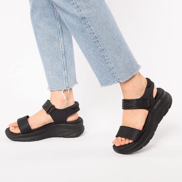 Скечерс D'Lux Walker New Block: жіночі сандалії на платформі, чорні, розмір 39 EU