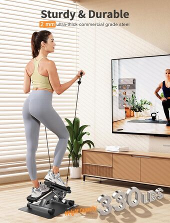 Степпер Sportsroyals Up-Down-Twister для дому з тросами та LCD дисплеєм, до 150 кг