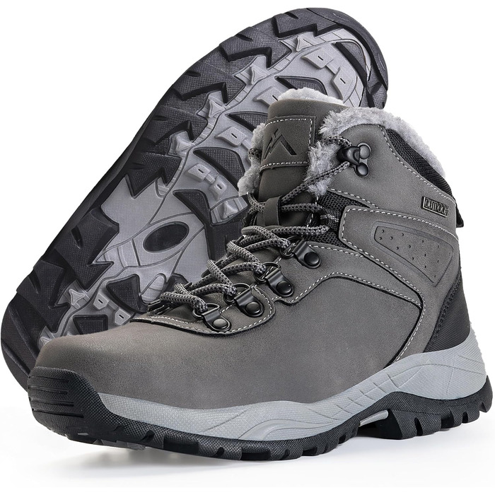 Жіночі зимові черевики CC-Los з теплим підкладкою, снігоступи, легкі, неслизькі (36 EU, сірий)