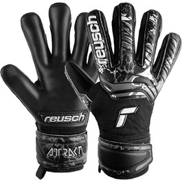 Воротарські рукавички Reusch Attrakt Infinity Junior чорні, дитячі, з відмінним зчепленням, внутрішній шов, розмір 6