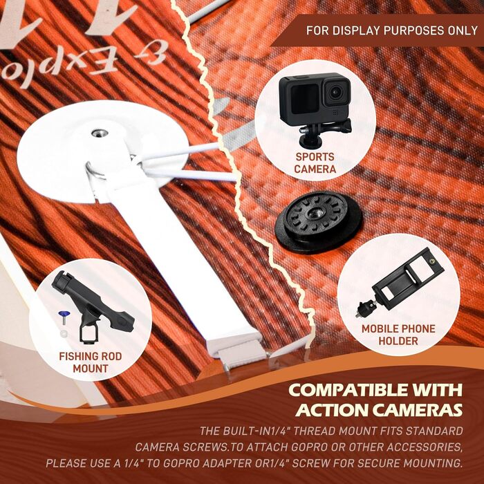 Надувні SUP-дошки InnoExpo 11' з преміум аксесуарами: широка, стабільна дошка з антиковзким деком для підлітків та дорослих (дерево)