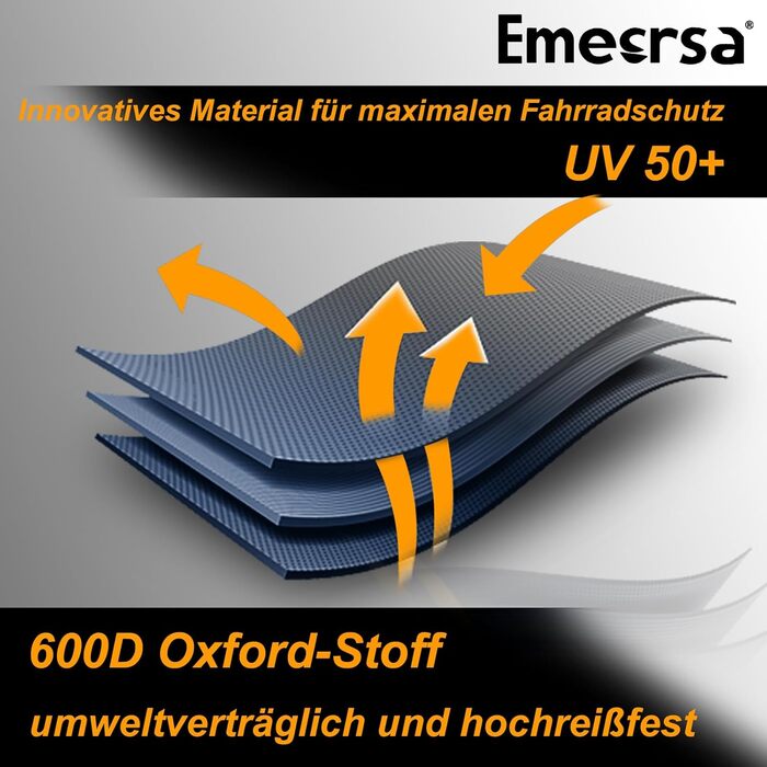 Водонепроникний чохол для велосипеда Emersa 600D Oxford, 180x70x110 см, для 1 велосипеда, темно-синій