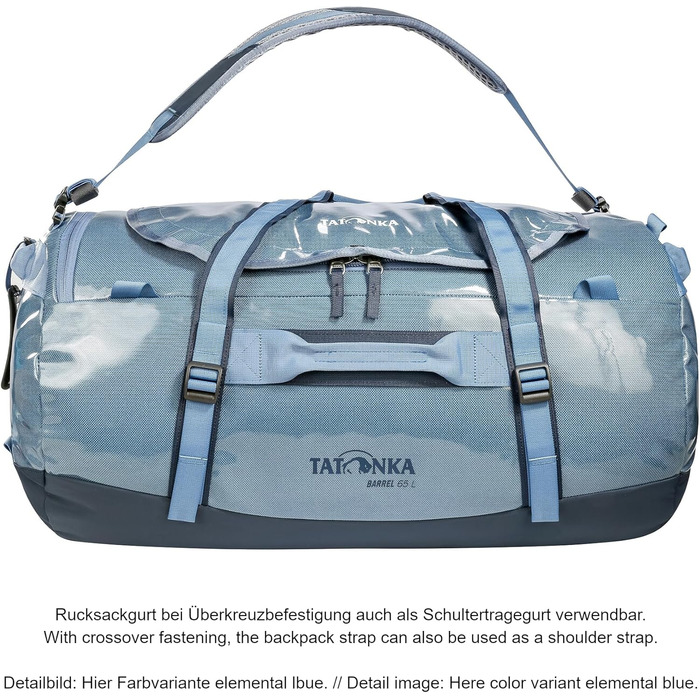 Сумка-рюкзак Tatonka Barrel 65 л, чорна, водонепроникна, з замком