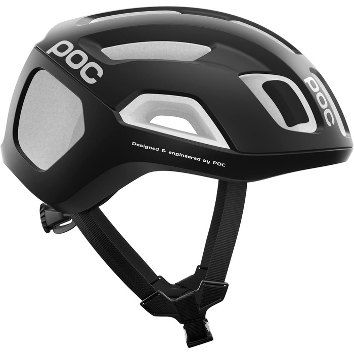 Велосипедний шолом POC Ventral Air MIPS NFC, медичний чип, чорний/білий матовий, розмір M (54-59 см) — ідеально для пригод та диких поїздок