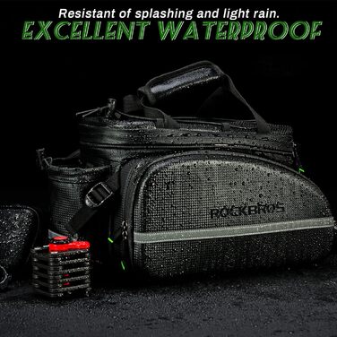 Велосипедна сумка на багажник ROCKBROS 10-35L, водонепроникна, для перевезення, для камери, практична