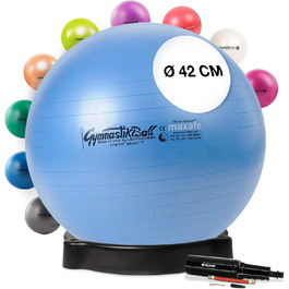 Оригінальний гімнастичний м'яч Pezziball MAXAFE 42-75 см з підставкою та насосом