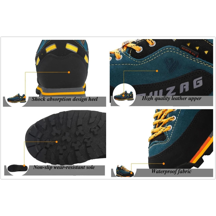 Чоловічі туристичні черевики SANANG для хайкінгу, трекінгу та полювання, блакитні, 43 EU