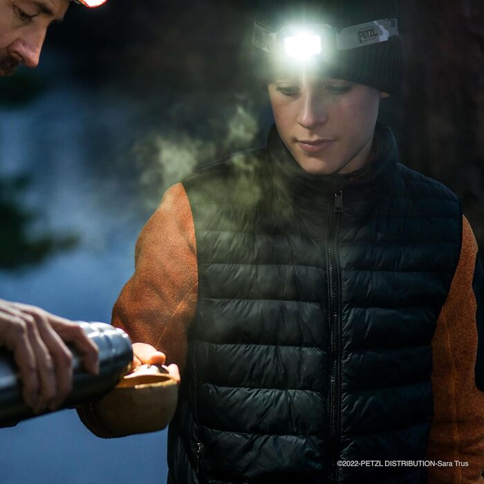 Ліхтар на голову PETZL ARIA 1 RGB - 350 люмен, камуфляж, з трьома AAA/LR03 батарейками