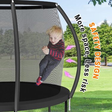 Батут Nattork Outdoor Ø244/370/427 см з сертифікатом GS, сіткою та сходами. Міцний садовий трамплін для дітей та дорослих, до 150 кг