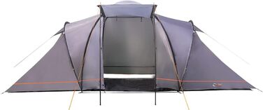 Намет Portal Outdoors Beta 6: Сірий, 2-кімнатний, просторий, з сумкою для зберігання - для кемпінгу та відпочинку на природі