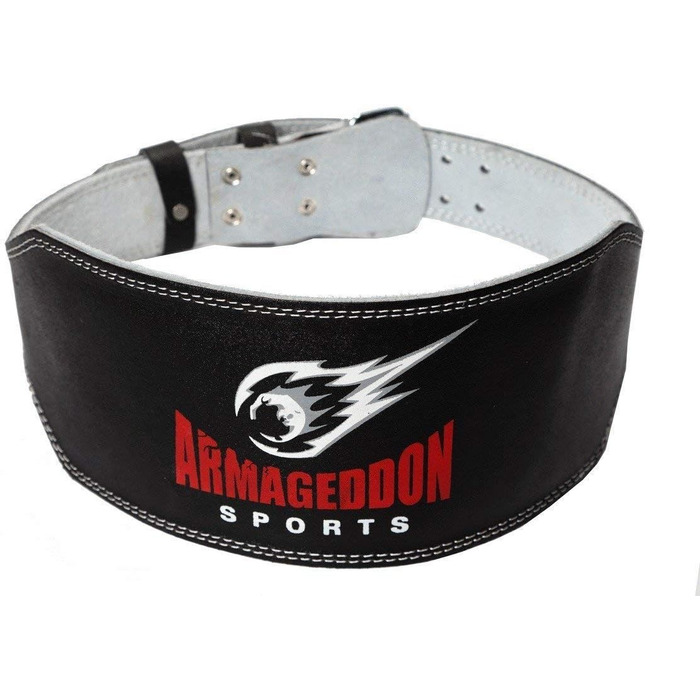 ARMAGEDDON SPORTS Пояс для важкої атлетики 15 см, натуральна шкіра, фітнес-пояс для бодібілдингу, кросфіту, силових тренувань, для чоловіків і жінок
