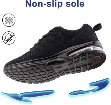 Жіночі кросівки Hitmars для бігу та фітнесу: дихаючі, з амортизацією, чорні, EU 36-42