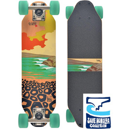 JUCKER HAWAII Скейтборд City Cruiser з дерева для дітей та дорослих, міні лонгборд WOODYBOARD PONO, комплектний
