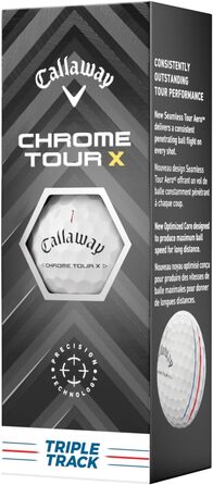 Гольф м'ячі Callaway Chrome Tour X, для гольфу, преміум-класу