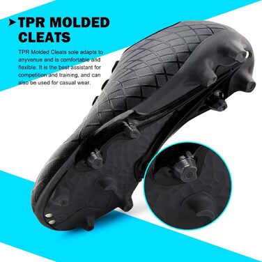 Дитячі футбольні бутси JABASIC для хлопчиків та дівчаток, чорні (35 EU)