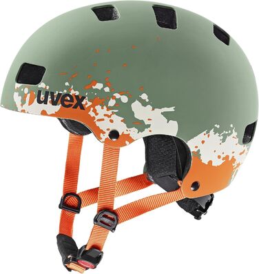 Дитячий велосипедний шолом uvex kid 3 cc, 51-55 см, мохово-зелений/пісочний матовий, міцний, з індивідуальним регулюванням і вентиляцією