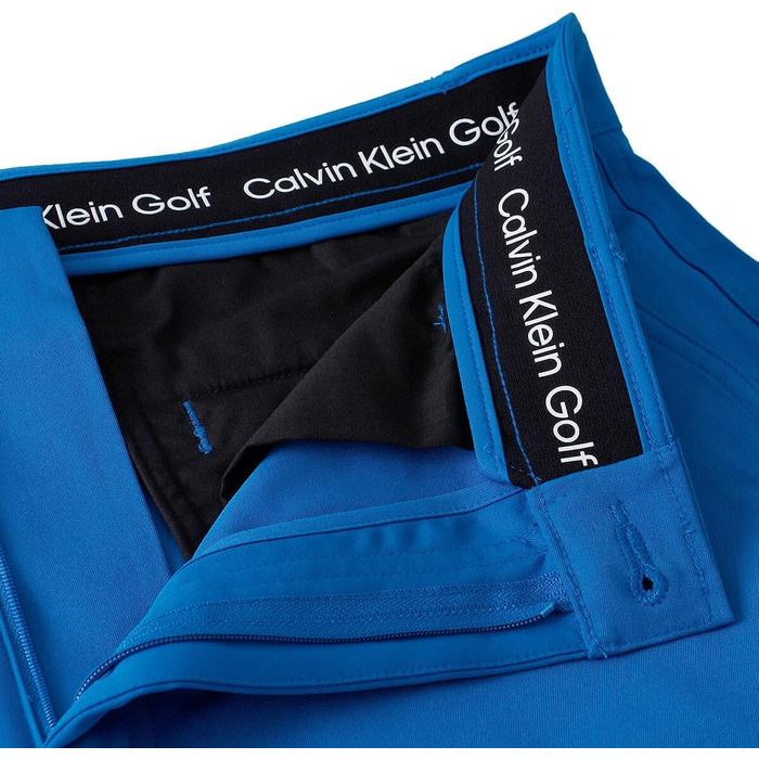 Чоловічі шорти для гольфу Calvin Klein Micro Tech 2026, легкі дихаючі стрейч, колір Mid Blue, розмір 44
