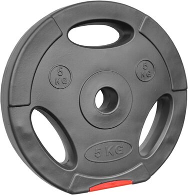 Гантельні диски POWER-XTREME 30/31 мм, пластик, пісчано-бетонне наповнення, з ручками, 1,25-15 кг, для штанги і гантелей
