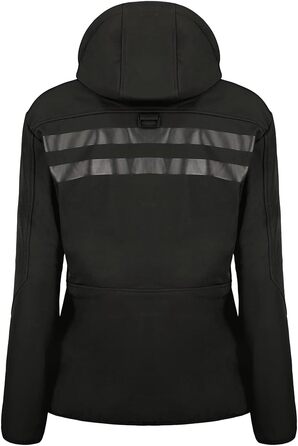 Жіноча мембранна куртка Softshell Geographical Norway для спорту та активного відпочинку, водонепроникна outdoor-куртка (XL, чорно-помаранчева)
