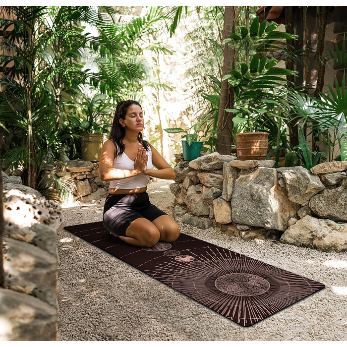 Yogamat Nuveti з натуральної замші та каучуку, 183x61 см, для йоги, пілатесу та фітнесу