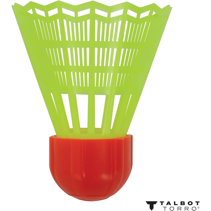 Talbot-Torro Speedbadminton Shuttles – воланчики для швидкого бадмінтону – стандартні або LED-воланчики для гри вдень та вночі – у багаторазовій коробці