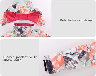 Жіночий комплект для сноубордингу та лижного спорту: куртка та штани, водонепроникний, вітронепроникний, теплий, для туризму, сноубордингу, лижного спорту, оранжевий+чорний, розмір L