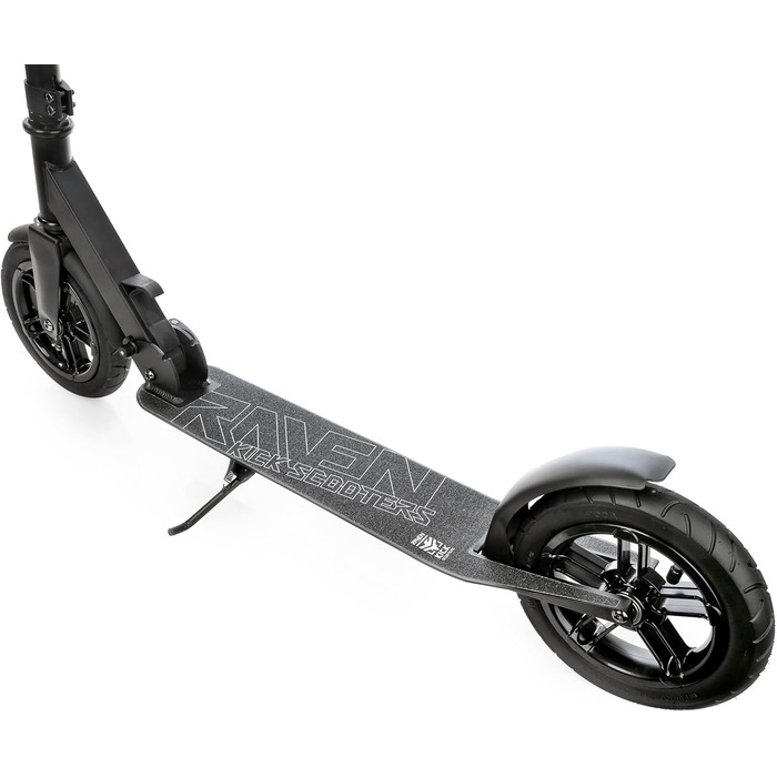 Скутер Raven Roller Cityroller Kickroller Snug AIR з повітряними колесами, дзвіночком та тримачем для пляшки (200 мм, Snug Black)