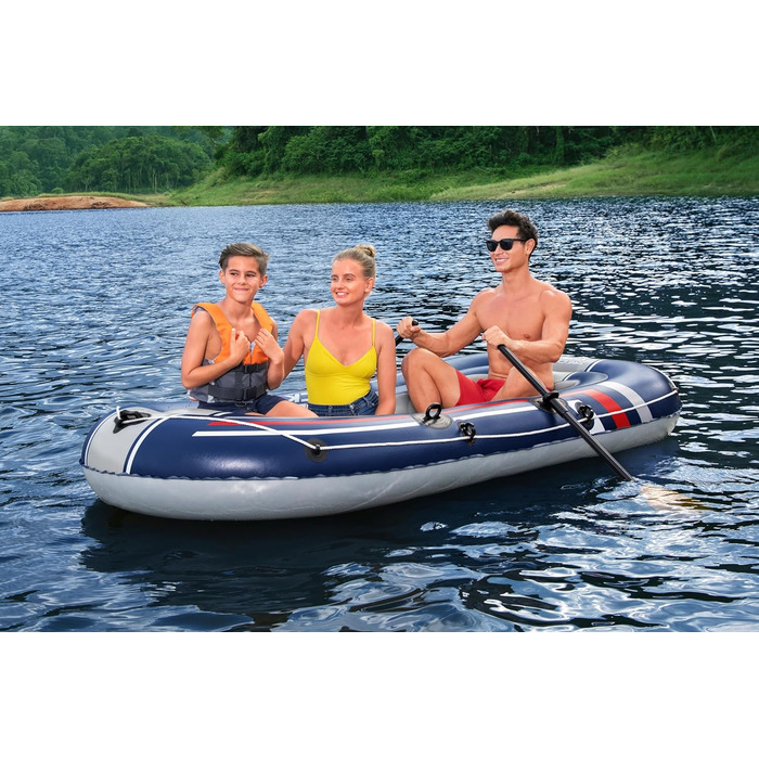 Надувний човен Bestway Hydro-Force Treck X2 255x127x36 см з веслами, комплект для відпочинку на воді