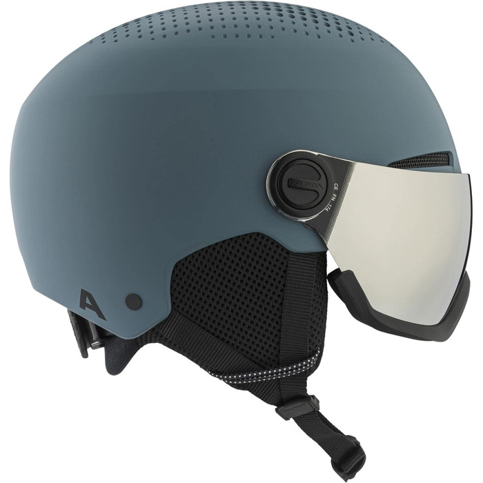 Чоловічий лижний шолом Alpina Arber Visor Q-Lite, жорсткий корпус, синій, розмір 54-58